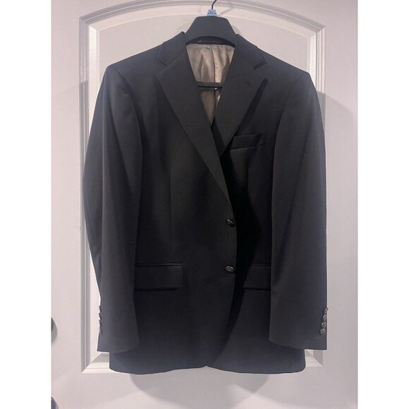 40S Hart Schaffner Marx Blazer Black Jacket‎ Dillards Mint Condition Lined - Picture 1 of 7